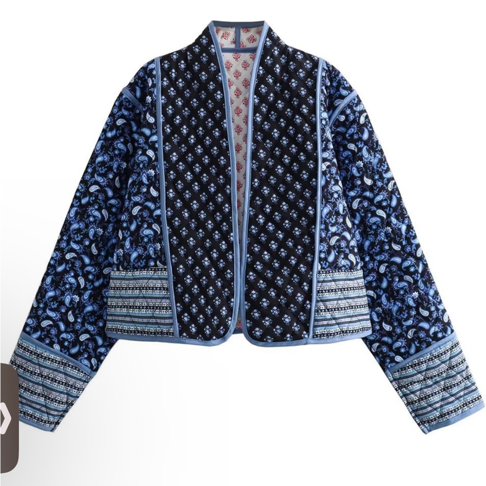 Quilted Crop Puffer size Medium worn one time